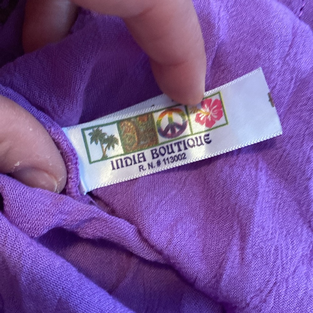 Miken lightweight bathing suit dress coverups, purple, and pineapple designs - Picture 8 of 9